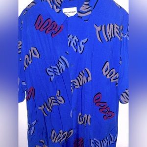 Funky “Good Times” button up NWT